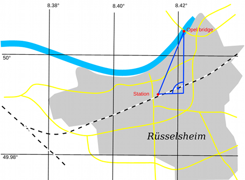 Map of Rüsselsheim
